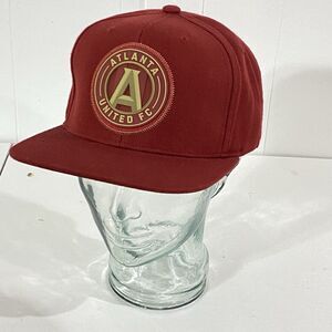 Mitchell and Ness ATLANTA UNITED Soccer DARK RED Canvas BASEBALL Cap Hat